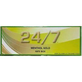 24/7 100 Box (10CT), Menthol Gold, 100 mm