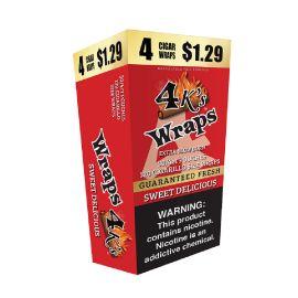 4 Kings 120 Cigarillo Wraps- 4PK (30CT), Sweet (PP)