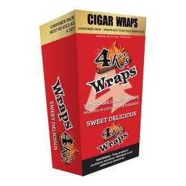 4 Kings 120 Cigarillo Wraps- 4PK (30CT), Sweet Delicious