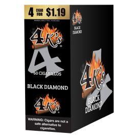 4 Kings Pre-Priced Cigarillos- 4PK (15CT), Black Diamond