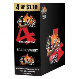 4 Kings Pre-Priced Cigarillos- 4PK (15CT), Black Sweets