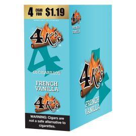 4 Kings Pre-Priced Cigarillos- 4PK (15CT), French Vanilla