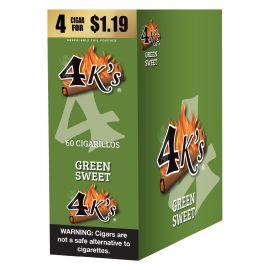 4 Kings Pre-Priced Cigarillos- 4PK (15CT), Green Sweets