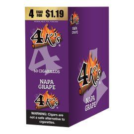 4 Kings Pre-Priced Cigarillos- 4PK (15CT), Napa Grape