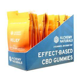 Alchemy Naturals CBD Gummies Display- 2PK (20CT), Ginger Mango, 2000 mg