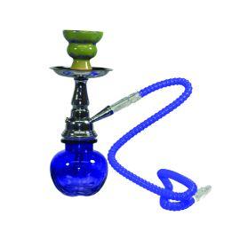 Badshah Lil Apple 1 Hose Hookah, Blue, 10 in