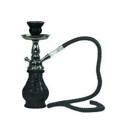 Badshah Lil Pear 1 Hose Hookah, Black, 10in