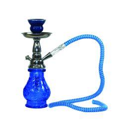 Badshah Lil Pear 1 Hose Hookah, Blue, 10 in