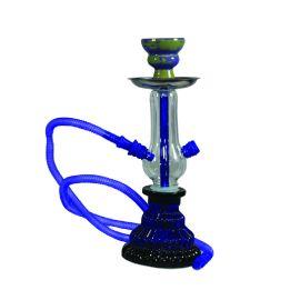 Badshah Mist 1 Hose Hookah, Blue, 12in