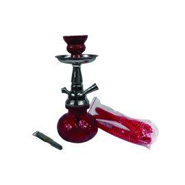 Badshah Pineapple 1 Hose Hookah, Red, 10in