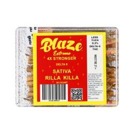 Blaze Delta 8 Xtreme Preroll (30CT), Rilla Killa (Sativa), 1 g