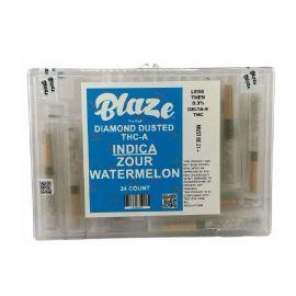Blaze THCA Diamond Dust Preroll (24CT), Zour Watermelon (Indica), 1 g