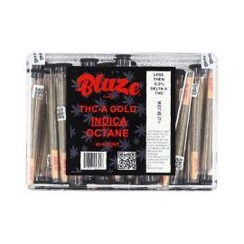 Blaze THCA Gold Preroll (40CT), Octane (Indica), 1 g