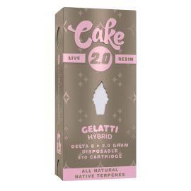 Cake Delta 8 510 Live Resin Cartridge (5CT), Gelatti (Hybrid), 2 g