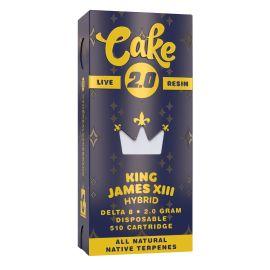 Cake Delta 8 510 Live Resin Cartridge (5CT), King James XIII (Hybrid), 2 g