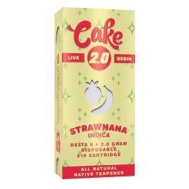 Cake Delta 8 510 Live Resin Cartridge (5CT), Strawnana (Indica), 2 g