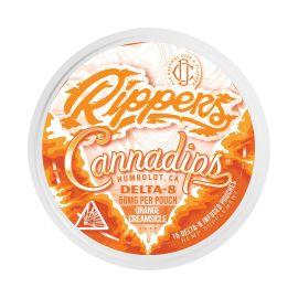 Cannadips Rippers D8 Infused Pouches- 15PK, Orange Creamsicle (Hybrid ), 750mg