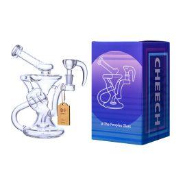 Cheech Clear Recycler Min Dab Rig with Banger and Percolator, 8.5in