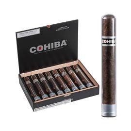 COHIBA Black Cigar Box, Cameroon, Robusto (Crystal Tube) 5 1/2x5
