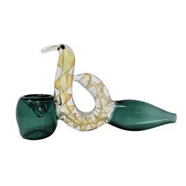 Colored Tube Bird Hand Pipe, Mint, 4 in