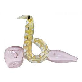 Colored Tube Bird Hand Pipe, Pink, 4 in