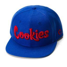 Cookies Original Mint Twill Snapback Cap, Royal Blue/Red