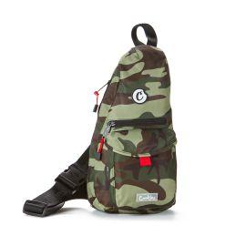 Cookies Traveler Smell Proof Sling Bag, Green Camo, 20 in x 17 in x 14 in