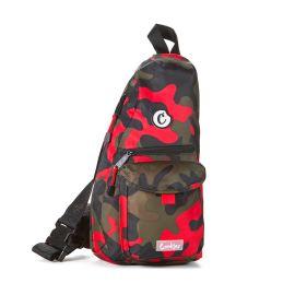 Cookies Traveler Smell Proof Sling Bag, Red Camo, 20 in x 17 in x 14 in