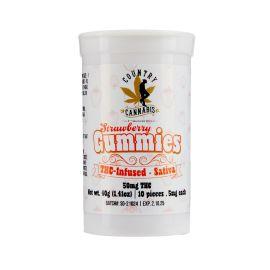 Country Cannabis D9 Gummies, Strawberry, 50 mg