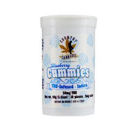 Country Cannabis D9 Gummies, Blueberry, 50 mg
