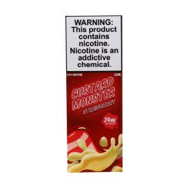 Custard Monster Salt E-Liquid, Strawberry Custard, 24 mg