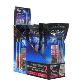 Cutleaf Premium THCA + CBD + CBG Prerolls- 2PK (10CT), Sherbert Ice (Hybrid), 2 g