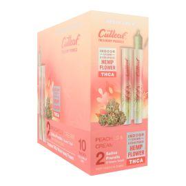 Cutleaf THCA Prerolls- 2PK (10CT), Peaches & Cream (Sativa), 2 g