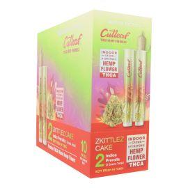Cutleaf THCA Prerolls- 2PK (10CT), Zkittlez Cake (Indica), 2 g