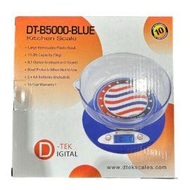 D-Tek Kitchen Scale DT-BOWL, Blue, 5000 g/0.1 g