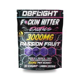 D8Flight F*ckin Hitter D8 + D9 Exotics Gummies- 10PK, Passion Fruit, 3000 mg