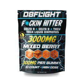 D8Flight F*ckin Hitter D8 + D9 Gummies- 10PK, Mixed Berry, 3000 mg