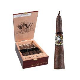 Drew Estate Deadwood Crazy Alice Cigar Box (10CT), Maduro, Figurado 4X38-52