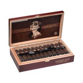 Drew Estate Deadwood Leather Rose Cigar Box (24CT), Maduro, Torpedo 5X54