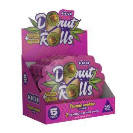 dozo Donut Exotic Indoor THCA Live Resin Prerolls- 2PK (5CT), Purple Cookies (Hybrid), 4.2 g
