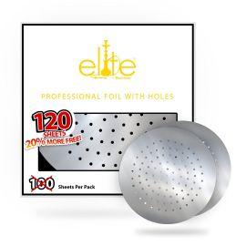 Elite Hookah Foil w/ Holes, Silver, 100PK