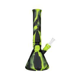 Eyce Silicone Beaker Water Pipe, Creature Green Black, 12 in