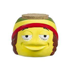 Fashioncraft Ceramic Stash Jar, Rasta Emoji