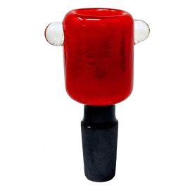 Frit Art Color Glass Bowl, Red, 14 mm