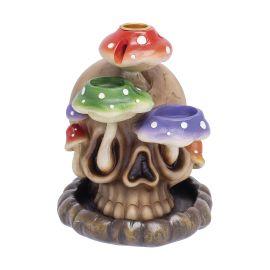 Fujima Backflow Burner, 6 in, Skull Tri-Mushroom Eyes