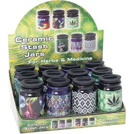 Fujima Ceramic Stash Jar, Rubber Assorted, 3 oz