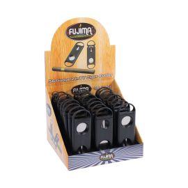Fujima Dual Blade Cigar Cutter (24CT), Black, 56 Gauge