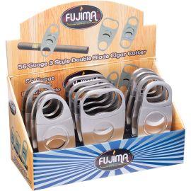 Fujima Double Blade Cigar Cutter, Silver, 56 Gauge