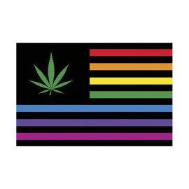 Fujima Tapestry, Weed & Pride Flag, 50 in x 78 in