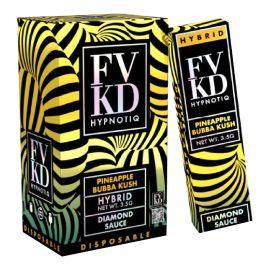 FVKD Hypnotiq Diamond Sauce Disposable (6CT), Pineapple Bubba Kush (Hybrid), 3.5 g